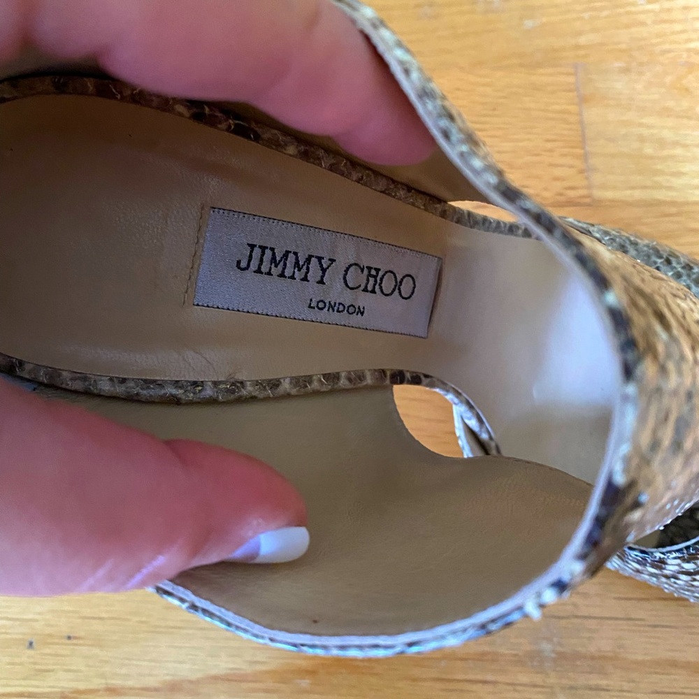 Jimmy Choo snake skin high heels